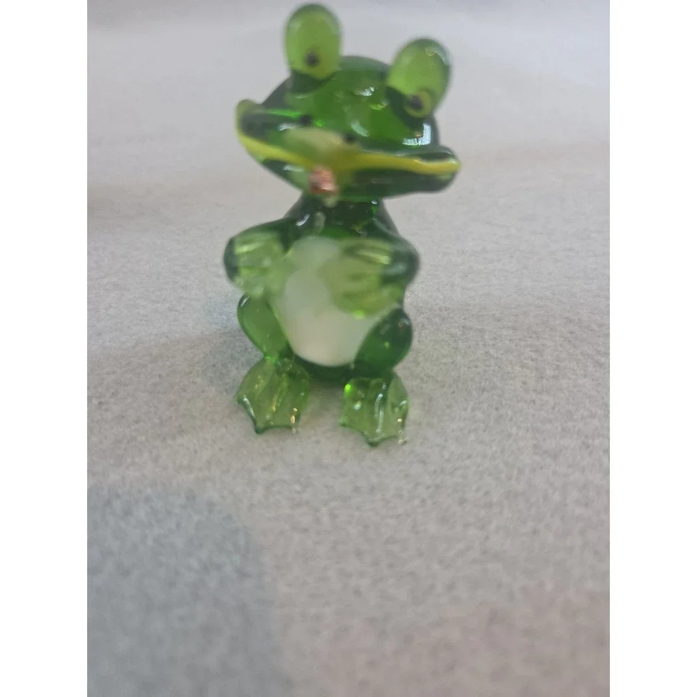 Funky And Whimsical Hand Made Green Frog Band With Instruments Set Of Four